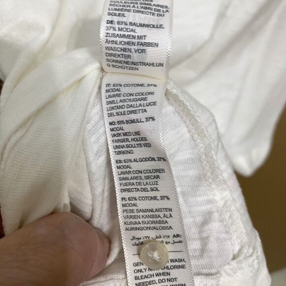 BOGO FREE! FAT FACE Ivory White LUNA Woven Sleep Tee Cotton/Modal SZ 2 NWT - Picture 7 of 8